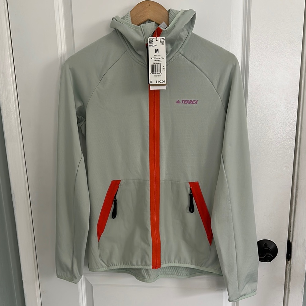 Adidas Green and Orange Terrex Zip Up